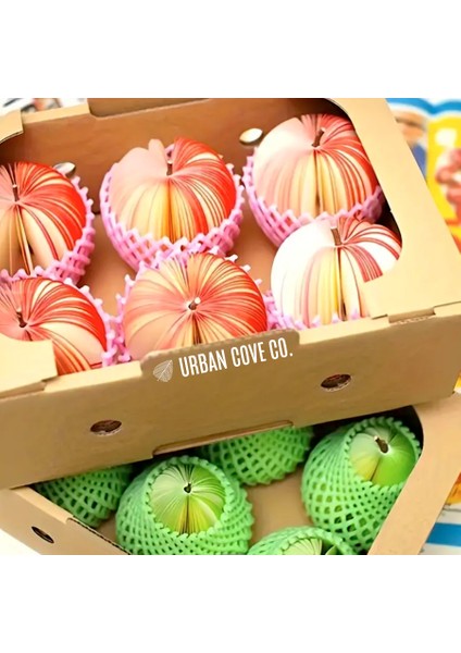 . Yaratıcı Meyve Şekilli (Yeşil Elma, Kırmızı Elma Ya Da Armut) Not Defterleri ve Masa Dekoru - 1 Adet indirimleri