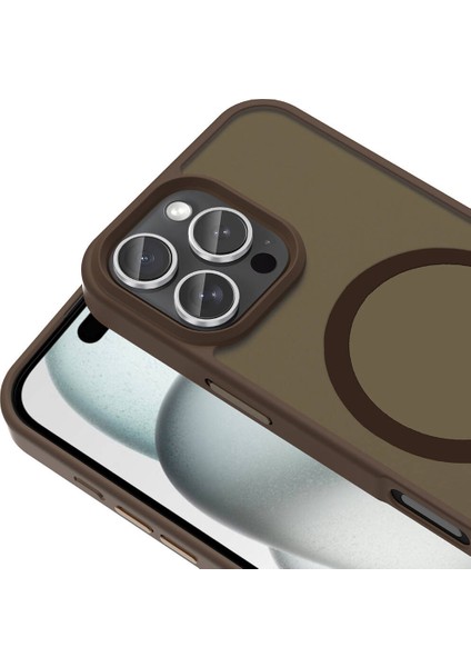 Apple iPhone 16 Pro Max Magsafe Kablosuz Şarj Özellikli Mat Arka Yüzeyli Kapak Kılıf