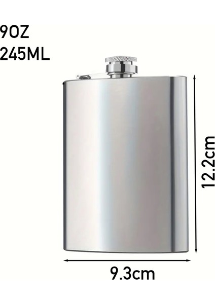 Urbancove Co. Premium, Paslanmaz Çelik Dikdörtgen Matara 4oz (118ML) Taşınabilir, Dayanıklı (1 Adet) indirimleri