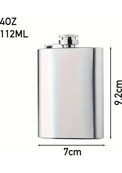 Urbancove Co. Premium, Paslanmaz Çelik Dikdörtgen Matara 4oz (118ML) Taşınabilir, Dayanıklı (1 Adet) fırsatları