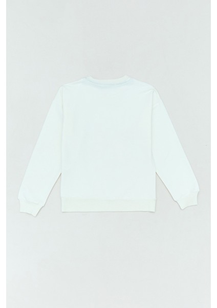Angel ve Kelebek Baskılı Kız Çocuk Sweatshirt