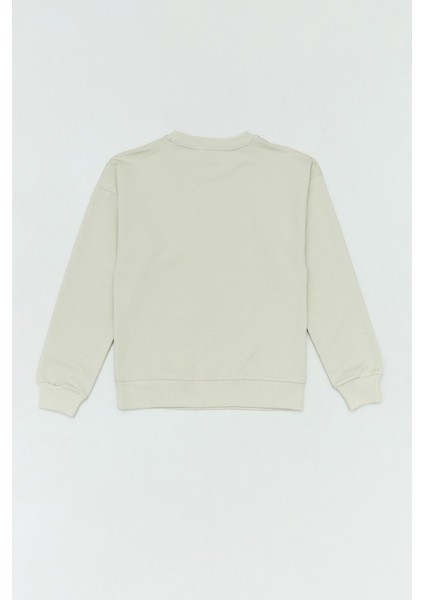 Angel ve Kelebek Baskılı Kız Çocuk Sweatshirt