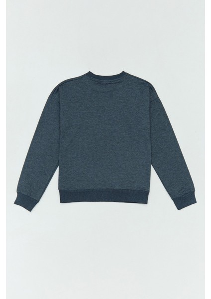 Angel ve Kelebek Baskılı Kız Çocuk Sweatshirt
