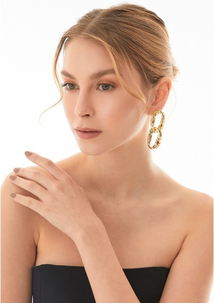 Oval Sallantılı Küpe