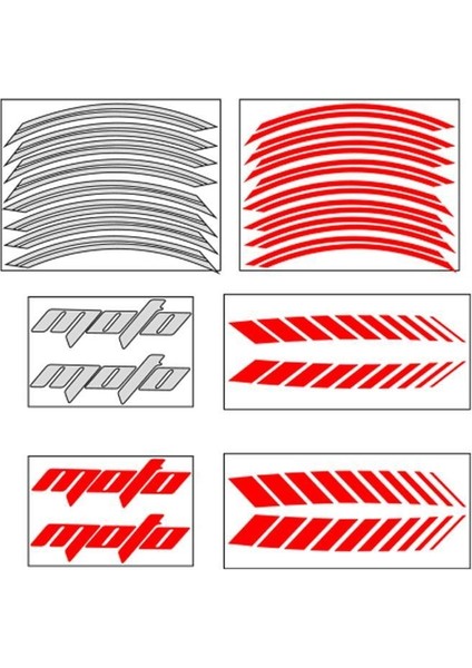 Reflektör Kırmızı Racing Şerit 2