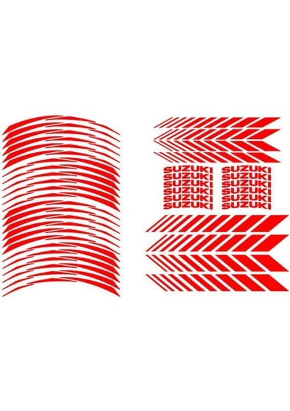 Reflektör Kırmızı Suzukı Uyumlu Racing Şerit