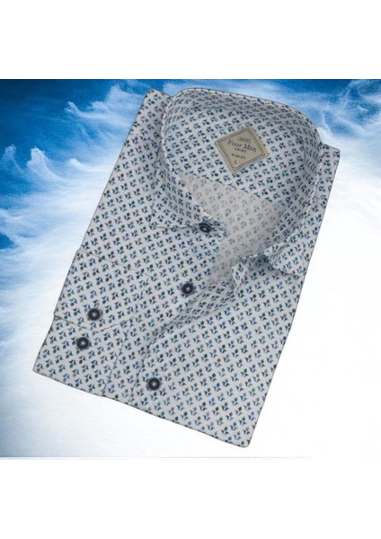 Pamuklu Uzun Kollu Erkek Gömlek (Slim Fit Kalıp)