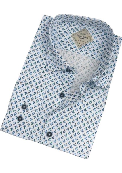 Pamuklu Uzun Kollu Erkek Gömlek (Slim Fit Kalıp) fiyatları