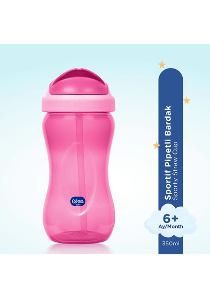 761 Wee Baby Pipetli Bardak Pembe 350 ml