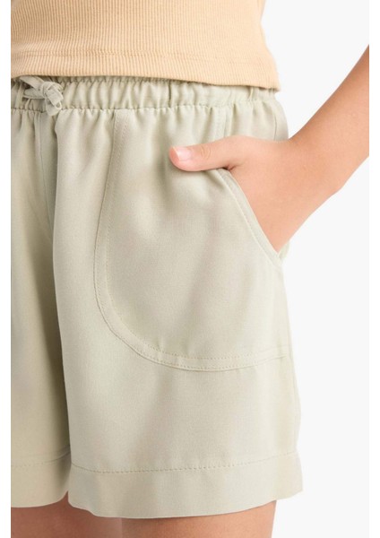 Kız Çocuk Beli Lastikli Viskon Şort D7616A825HS indirimleri