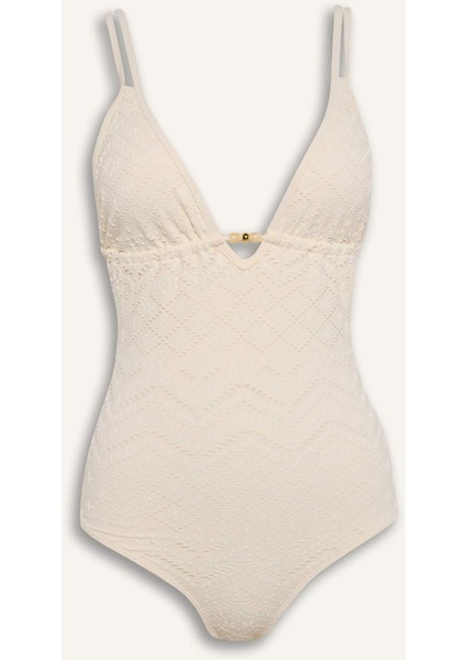 Regular Fit Nakışlı Brode Mayo-Fall in Love B6898AX25SM
