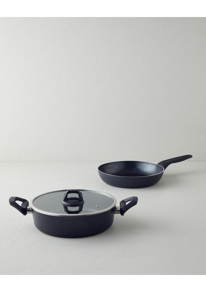 Porto Premium Tencere Seti 26-26 cm Siyah