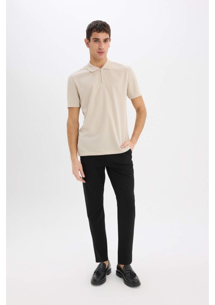 Regular Fit Polo Yaka Fermuarlı Kısa Kollu Polo Tişört E4233AX25SM