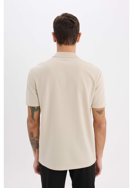 Regular Fit Polo Yaka Fermuarlı Kısa Kollu Polo Tişört E4233AX25SM