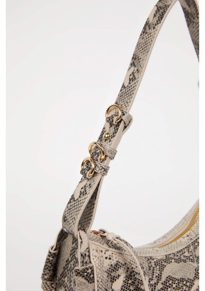Kadın Suni Deri Yılan Derisi Desenli Omuz Çantası E3624AXNS fırsatları
