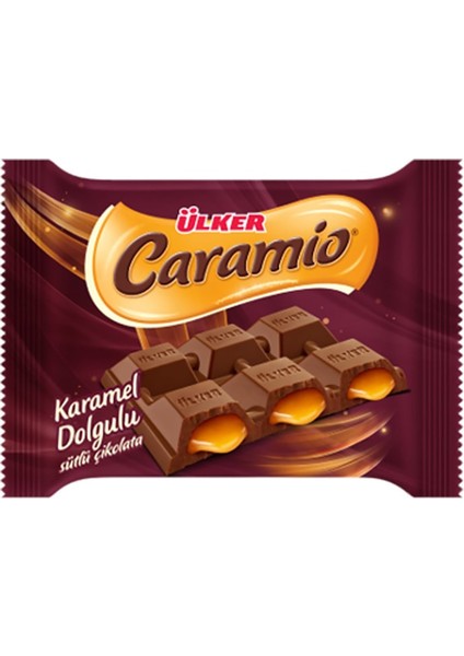 Caramio Karamelli Kare Çikolata 55 gr x 12 Adet