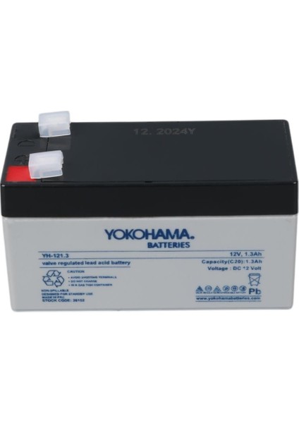 YH-121.3 12 Volt - 1.3 Amper Akü (97 x 43 x 52 Mm)