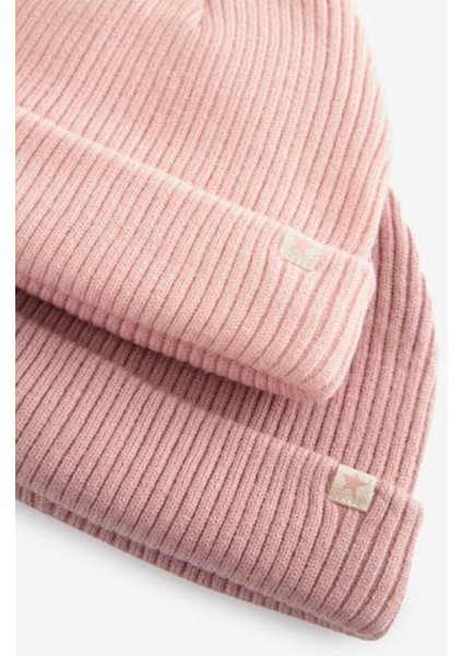 Pembe Örgü Şapka 2'li Set fırsatları