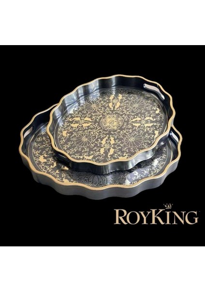 Royking 2 Li Oval Tepsi 44X36-38X31 cm Fx 055