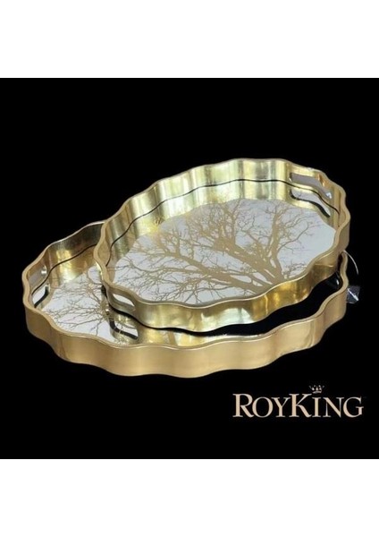 Royking 2 Li Oval Tepsi 44 x 36-38 x 31 cm Fx 062