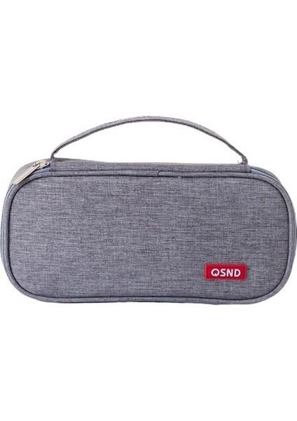 Kore Tarzı Basit Taşınabilir Çift Katmanlı Büyük Kapasiteli Kalem Çantası Oxford Kumaş Düz Renk Öğrenci Kırtasiye Saklama Kalem Kutusu Çantası (Yurt Dışından)