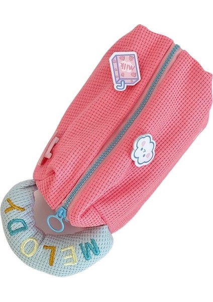 Saklama Çantası Yaratıcı Sevimli Krem ​​rengi Taşınabilir Taşınabilir Öğrenci Kalem Kutusu Kırtasiye Saklama Çantası Kalem Çantası Sevimli Karikatür (Yurt Dışından)