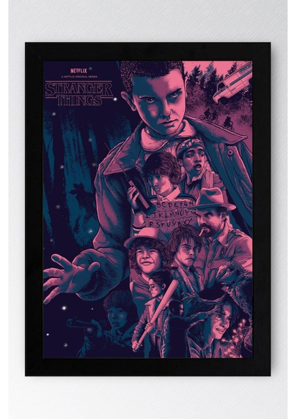 Stranger Things Çerçeveli Tablo - Dizi Posteri Tablo