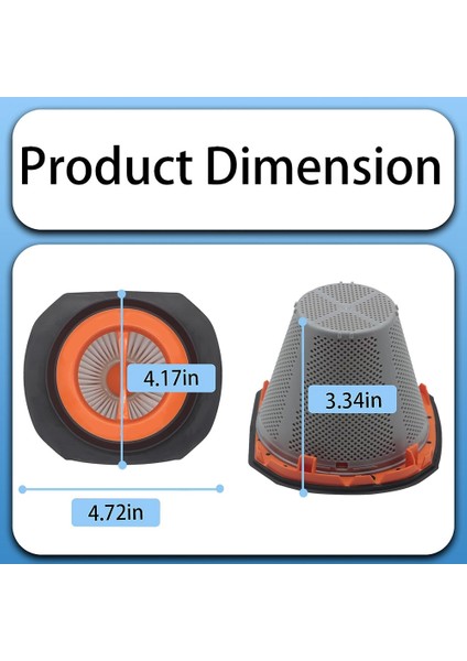 20V Max Powerconnect El Tipi Vakum Modelleri Için N900287 Hepa Filtresi BCHV001C1, BCHV001B (Yurt Dışından)