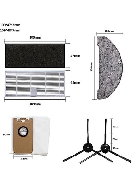 L6 Pro Elektrikli Süpürge Aksesuarı T10 Için Elektrikli Süpürge Paspas Pedi Toz Torbasının Değiştirilmesi (Yurt Dışından) fiyatları