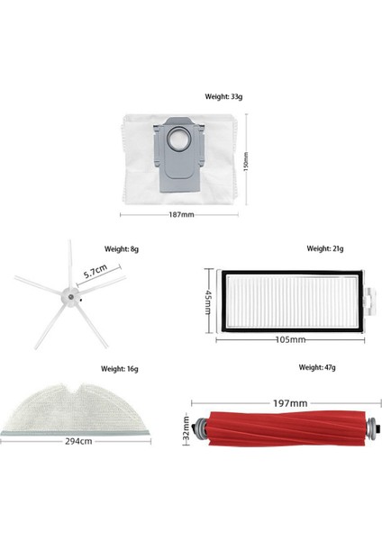 Max, Max+, Plus,t8 Robot Süpürge Yedek Parçaları Için Ana Yan Fırça Hepa Filtre Paspas Toz Torbası (Yurt Dışından) fırsatları