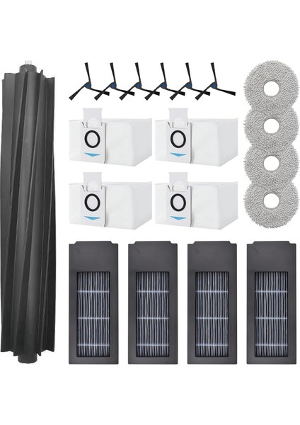 Deebot X2 Omni Elektrikli Süpürge Kauçuk Ana Yan Fırça Hepa Filtreler Paspas Bezi Toz Torbaları Aksesuarları (Yurt Dışından)