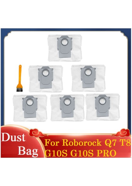 7 Adet Toz Torbası Aksesuarları T8 G10S G10S Pro Robotlu Süpürge Yedek Parça Temizleme Fırçası Toz Torbası (Yurt Dışından)