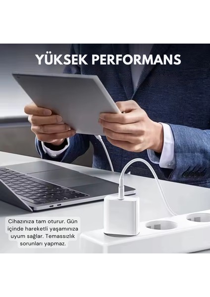 iPhone Tüm Serilere Uyumlu 20W Hızlı Şarj Aleti 6 7 8 x 11 12 13 14 15 Için Type-C Girişli Adaptör