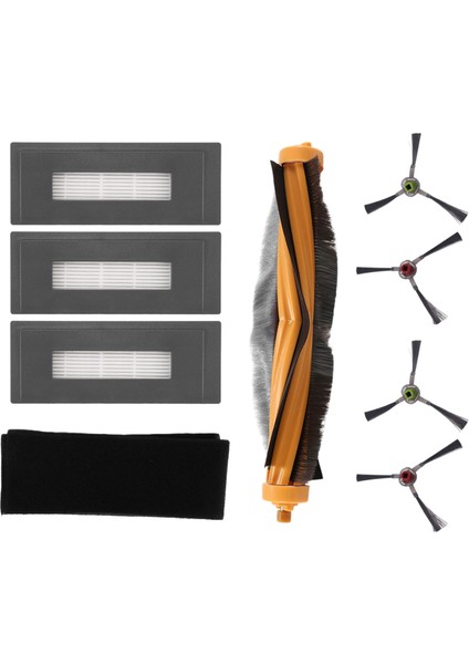 Deebot Ozmo 930 Robot Süpürgeye Uyumlu Yedek Aksesuar Seti, 1 Ana Fırça 3 Yüksek Verimli Filtre 4 Yan Fırça (Yurt Dışından) modelleri