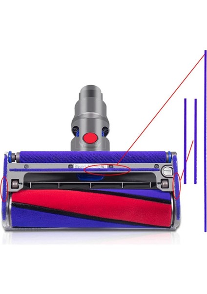 Elektrikli Süpürge Için V7V8V10V11 Yumuşak Peluş Şerit Aksesuarları (Yurt Dışından)