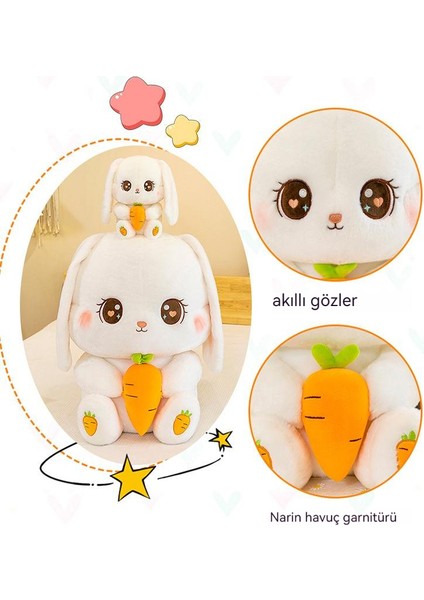 30CM Sevimli Tavşan Peluş Oyuncak Bebek (Yurt Dışından)