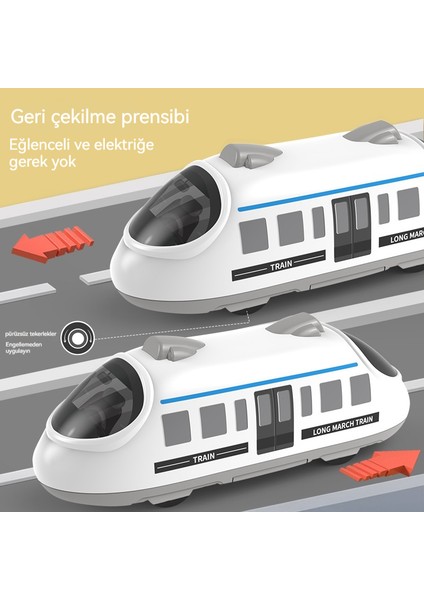 Ikili Çocuk Çift Geri Çekilebilir Rekabetçi Tren Oyuncağı Paketi (Yurt Dışından) fiyatları