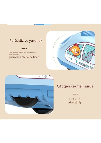 Ikili Çocuk Çift Geri Çekilebilir Rekabetçi Tren Oyuncağı Paketi (Yurt Dışından) fırsatları