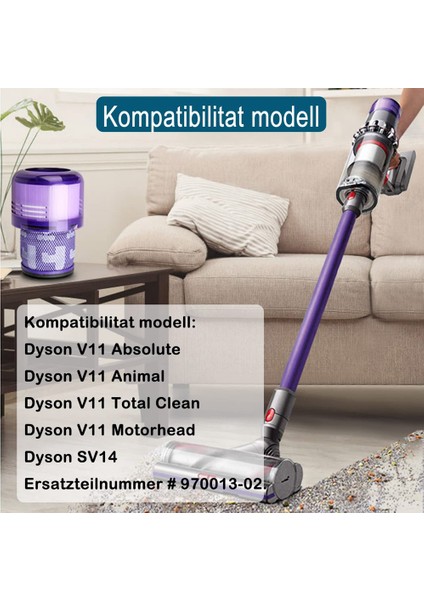 V11 SV14 Absolute Elektrikli Süpürge Için Yedek Hepa Filtre (Yurt Dışından)