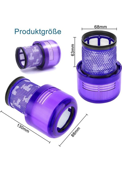 V11 SV14 Absolute Elektrikli Süpürge Için Yedek Hepa Filtre (Yurt Dışından)