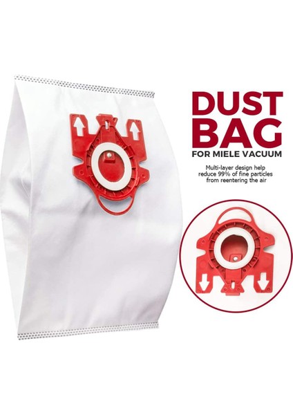 6 Parça Yedek Uyumlu Airclean 3D Verimli Toz Torbası (Yurt Dışından)