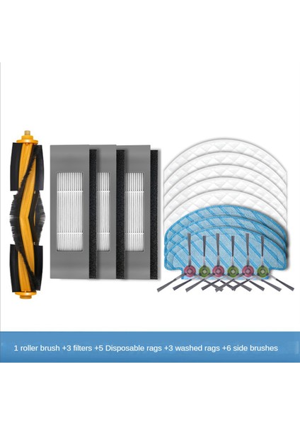 Ozmot8 Elektrikli Süpürge Parçaları Için Filtre Yan Fırçalı Paspas Bezi (Yurt Dışından)