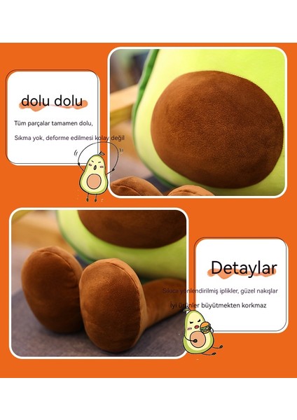 60CM Avokado Sevimli Yastık Peluş Oyuncak (Yurt Dışından)