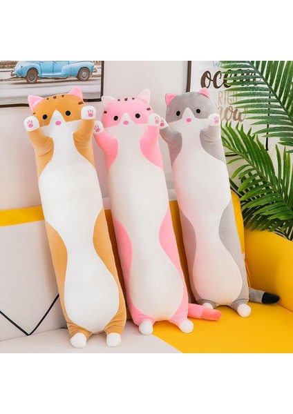 70CM Uzun Kedi Yastık Bebek Peluş Oyuncak (Yurt Dışından)