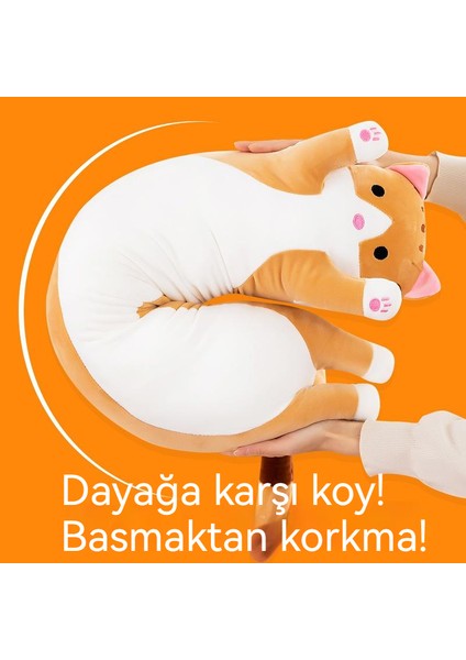 70CM Uzun Kedi Yastık Bebek Peluş Oyuncak (Yurt Dışından)