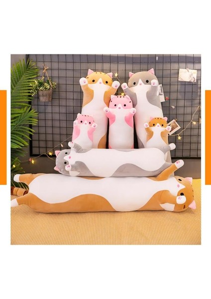 70CM Uzun Kedi Yastık Bebek Peluş Oyuncak (Yurt Dışından)