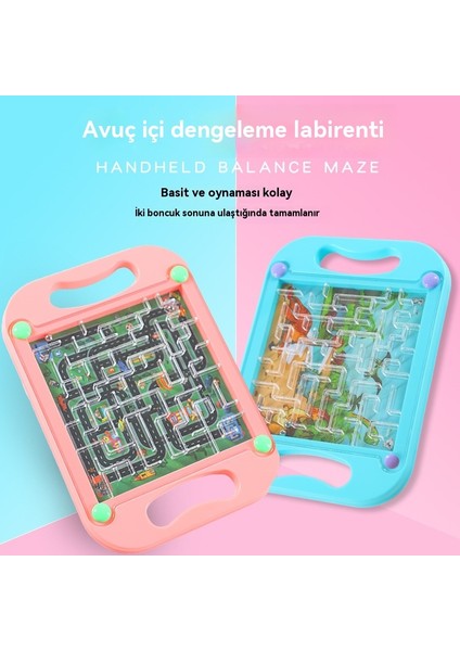 Avuç Içi Dengeleme Topu Labirent Öğrenci Oyuncağı (Yurt Dışından)