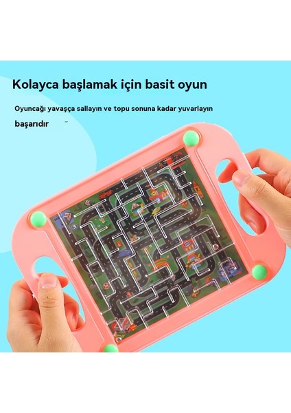 Avuç Içi Dengeleme Topu Labirent Öğrenci Oyuncağı (Yurt Dışından)