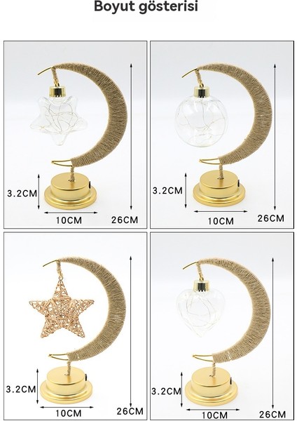 LED Yıldız Işığı Ay USB Dekoratif Gece Lambası (Yurt Dışından)