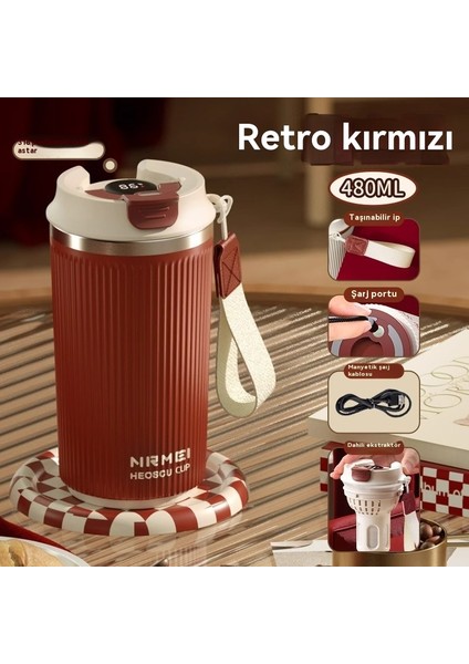 Tam Otomatik Manyetik Şarj Edilebilir Elektrikli Karıştırma Bardağı (Yurt Dışından)